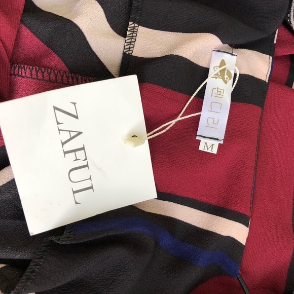 Zaful Striped Midi Spagetti Strap Dress - Picture 2 of 2